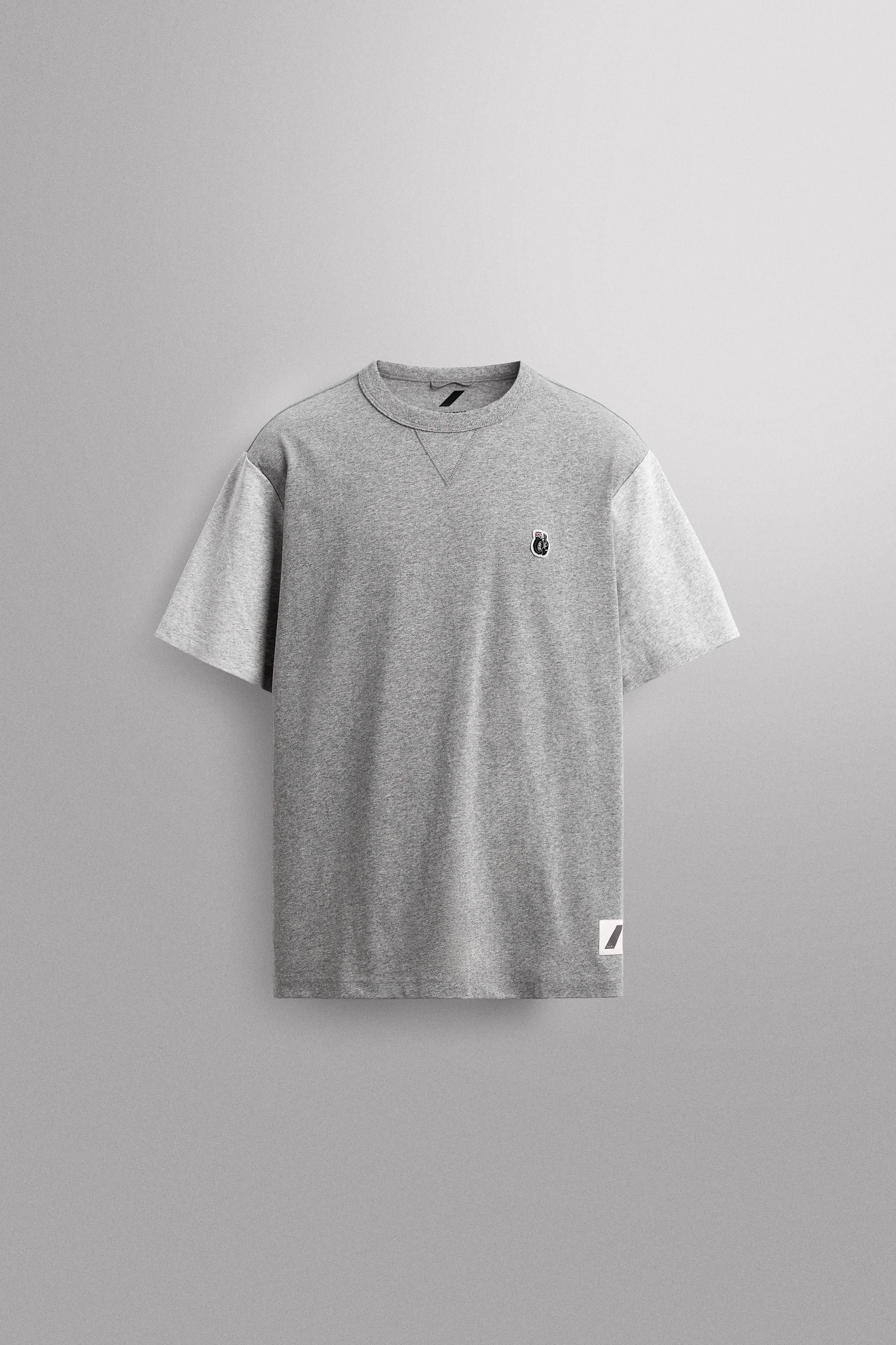 T-SHIRT COLOR BLOCK BRODÉ